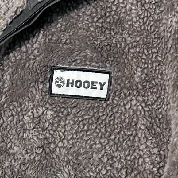 Hooey Stripe Pocket 1/4 Zip Fleece Pullover Men’s Size Small Gray Western Soft - Picture 3 of 10